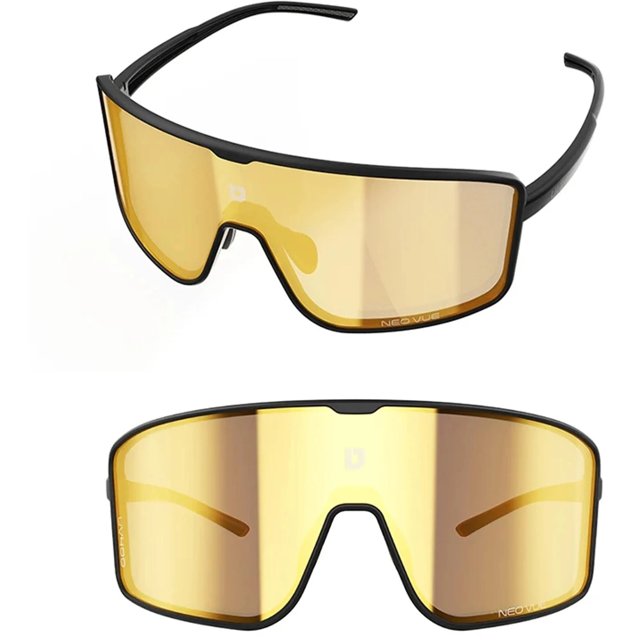 ULAC Neo Vue Otaku Sunglasses Jet Black/Champion Gold Photochromic - Image 2