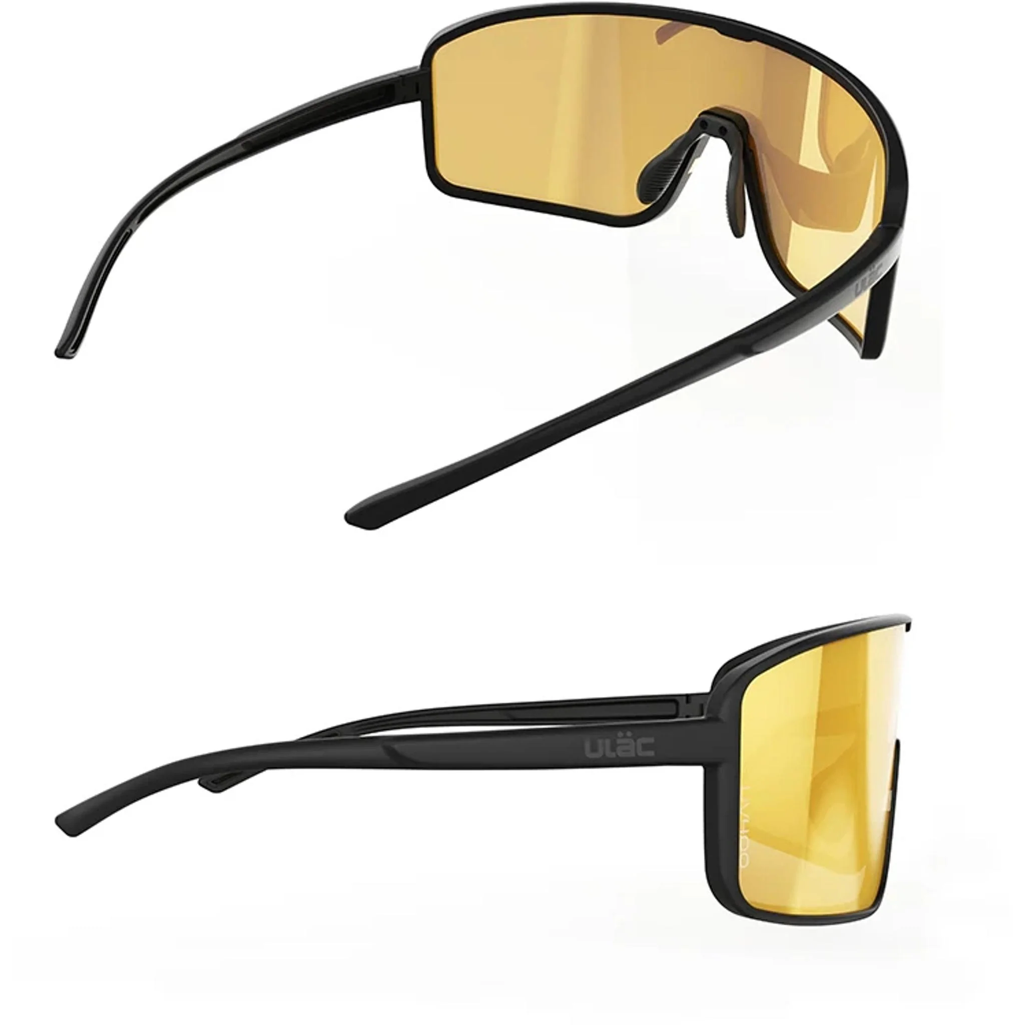 ULAC Neo Vue Otaku Sunglasses Jet Black/Champion Gold Photochromic - Image 3