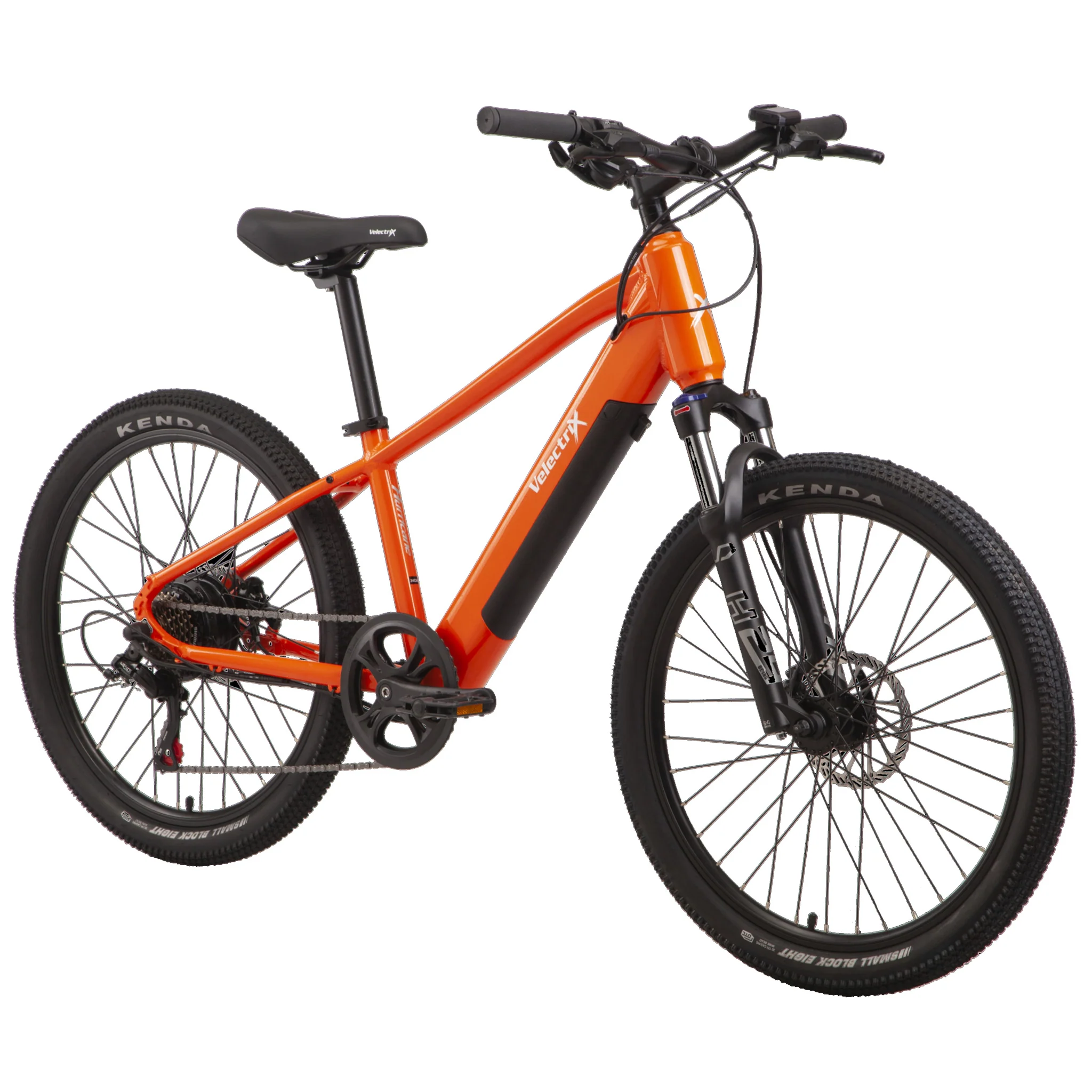 VelectriX Hurricane 24" Kids Electric Bike 34cm Orange - Image 2