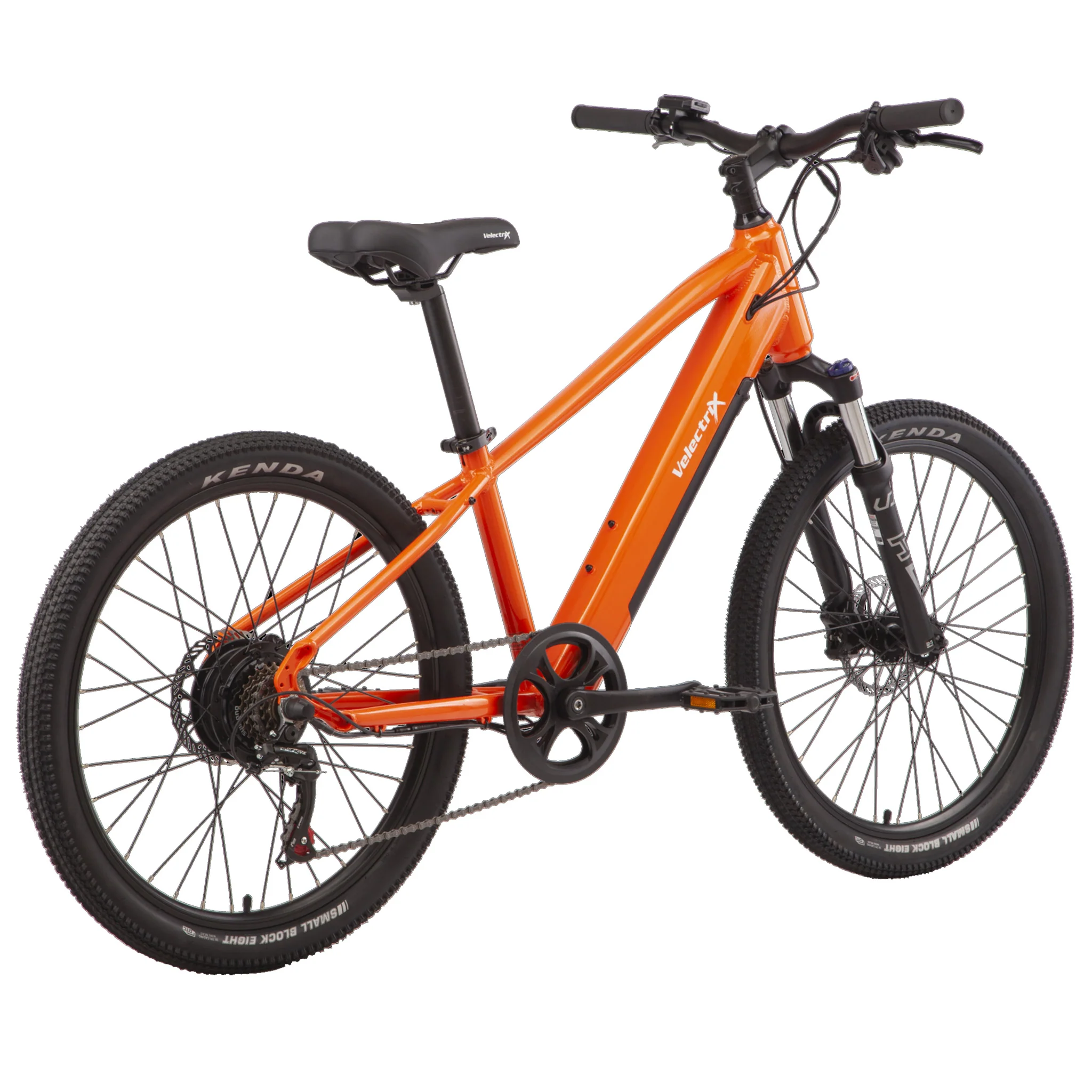 VelectriX Hurricane 24" Kids Electric Bike 34cm Orange - Image 3