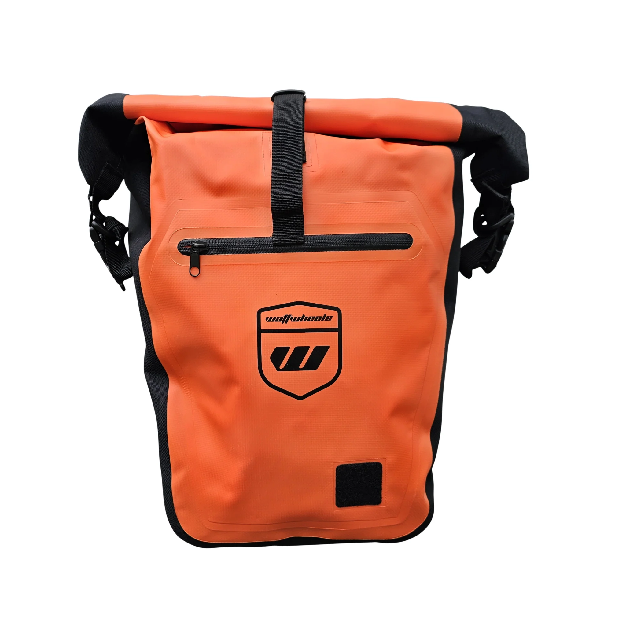 Watt Wheels Expedition Waterproof Pannier Bag Black/Orange - Image 2