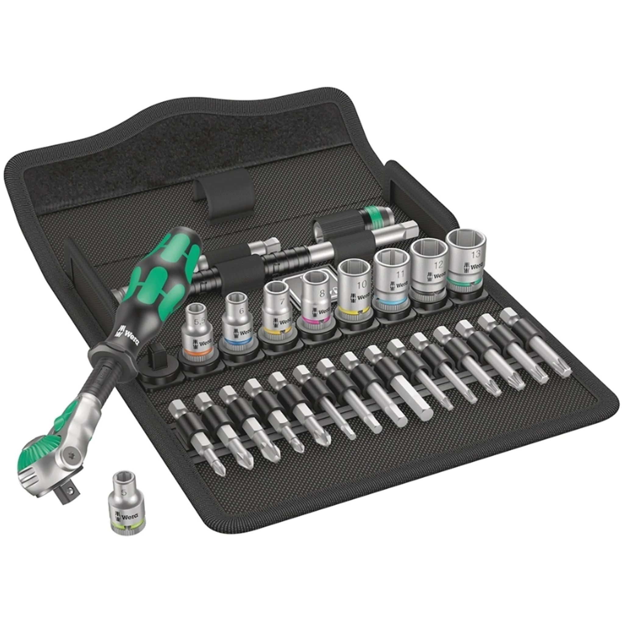 Wera SA 6 Zyklop Speed Ratchet Set Metric 8100, 28 Pieces