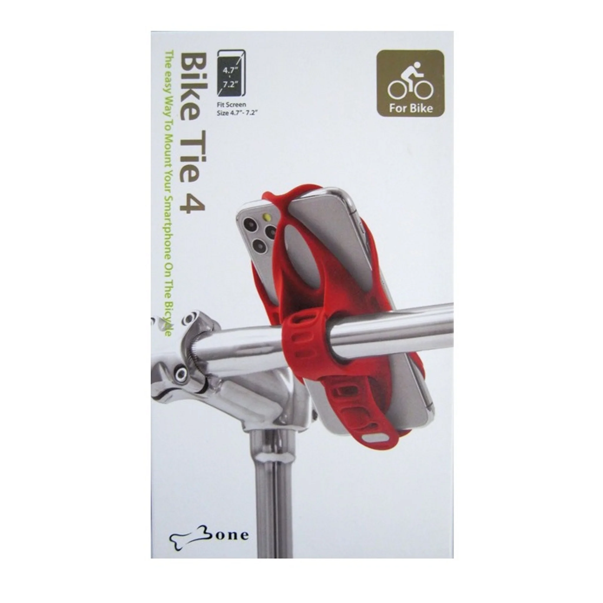 Bike Tie 4 Smartphone Handlebar Holder 4.7'' to 7.2'' Red - Image 4